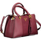 Chic Purple Handbag with Contrasting Details