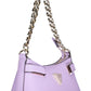 Elegant Purple Chain Handle Satchel