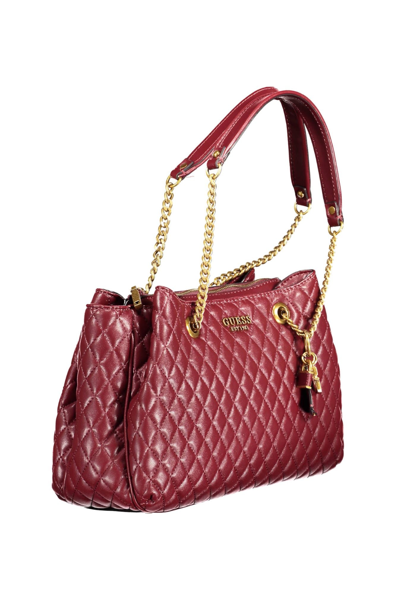 Elegant Purple Chain-Handle Shoulder Bag