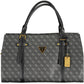 Chic Black Handbag with Contrast Details