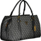 Chic Black Handbag with Contrast Details