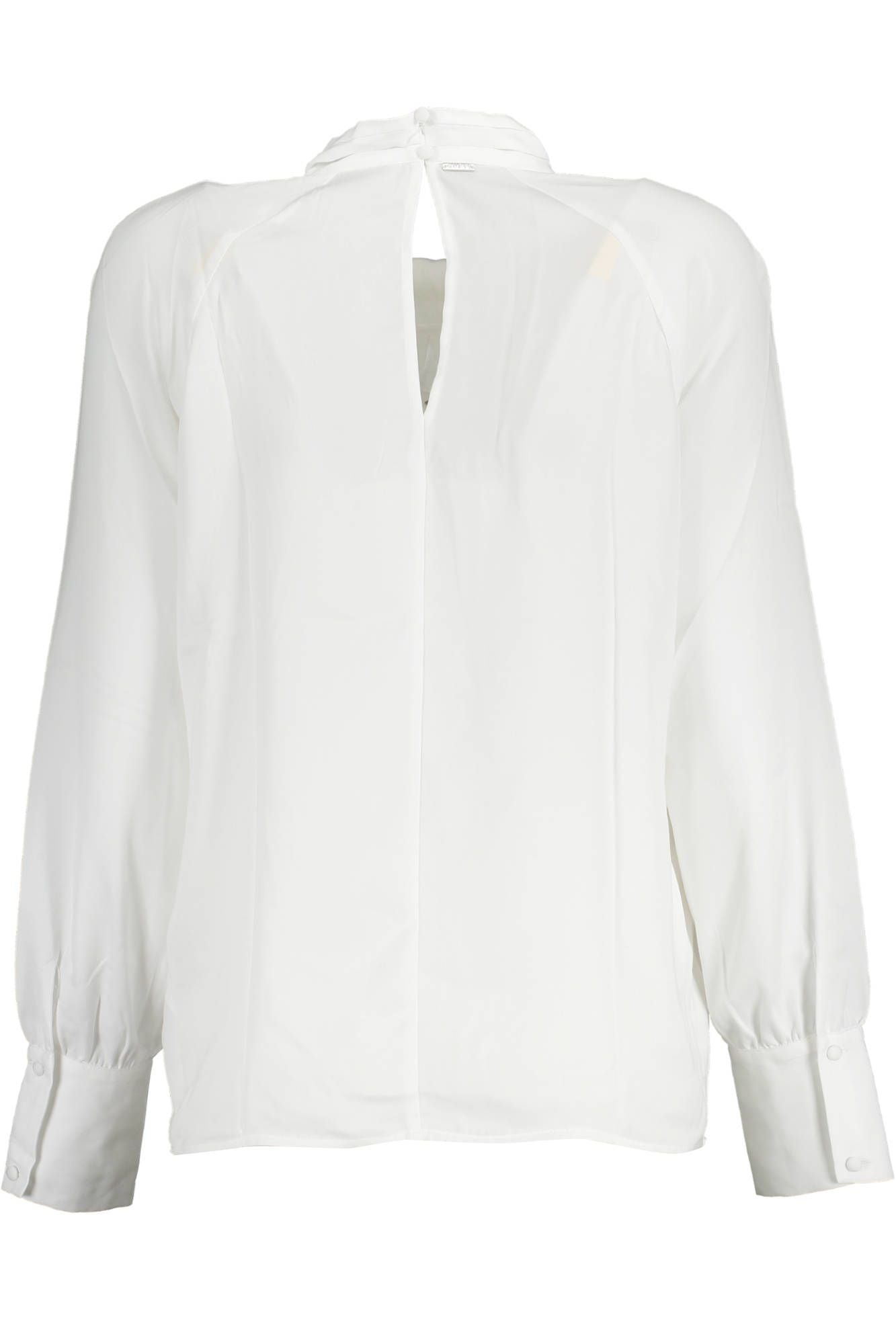 Chic White Long-Sleeved Logo Shirt