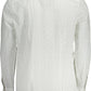 Sleek White Cotton Slim Shirt with Italian Collar