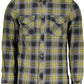 Green Cotton Long Sleeve Shirt with Print