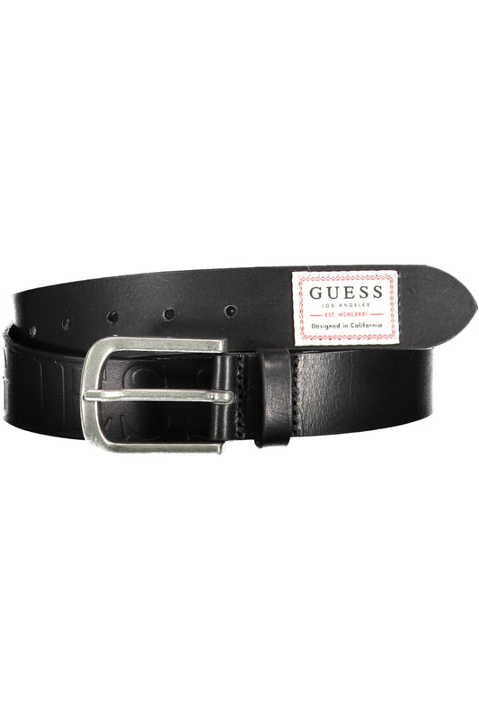 Sleek Italian Leather Belt with Metal Buckle