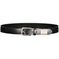 Sleek Italian Leather Belt with Metal Buckle