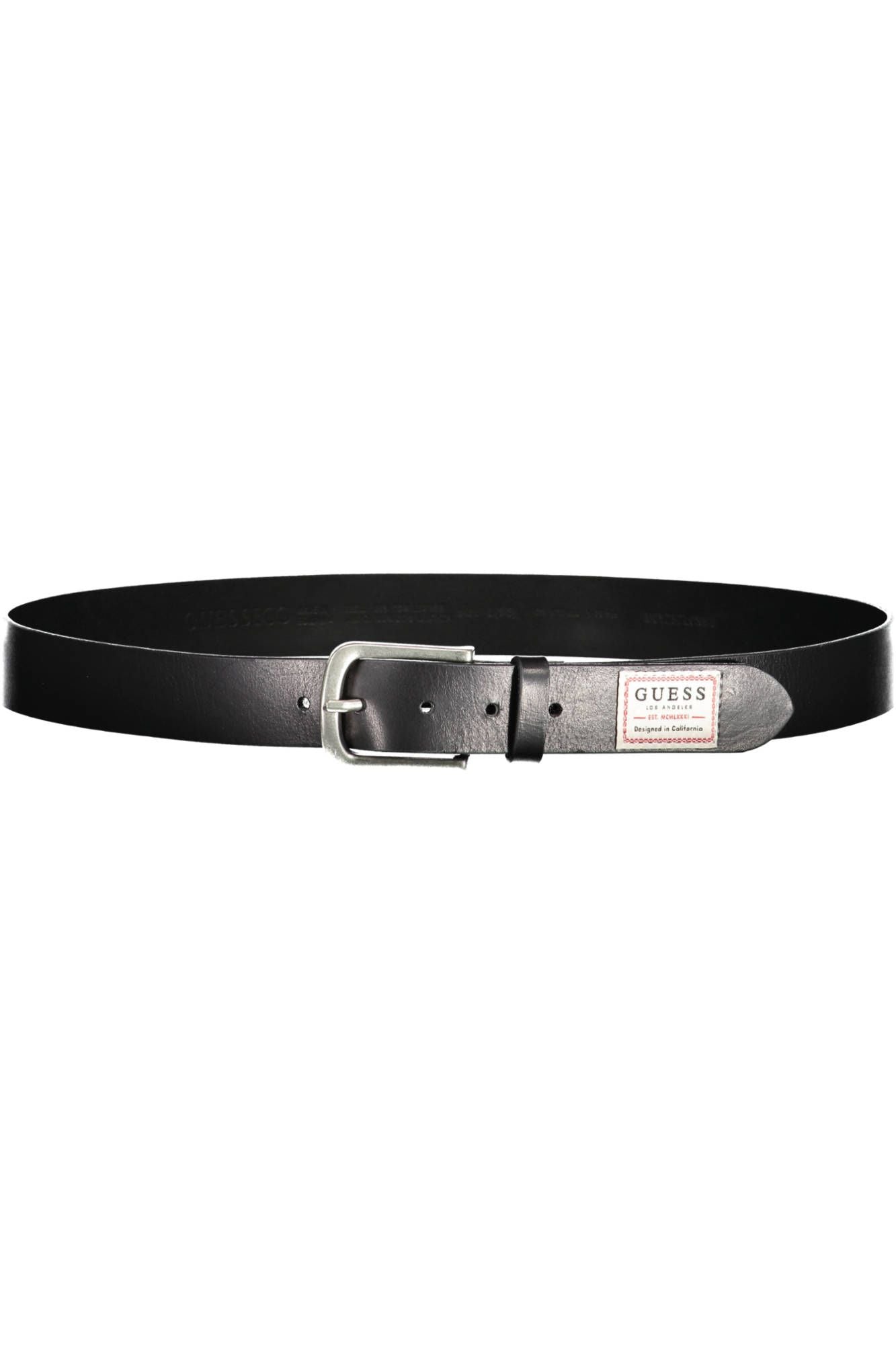 Sleek Italian Leather Belt with Metal Buckle