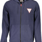 Elegant Slim Fit Hooded Sweatshirt in Blue