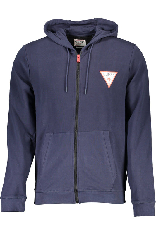 Elegant Slim Fit Hooded Sweatshirt in Blue