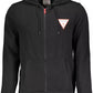 Slim Fit Hooded Sweatshirt in Black