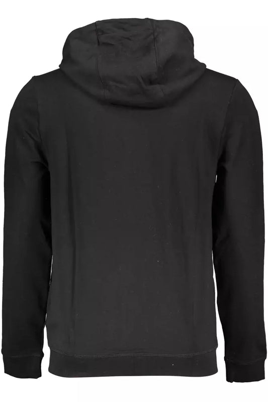 Slim Fit Hooded Sweatshirt in Black