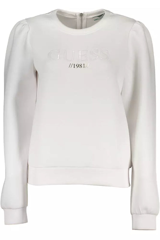 Elegant White Zip-Back Sweatshirt