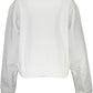 Chic White Long-Sleeved Sweatshirt with Logo Detail