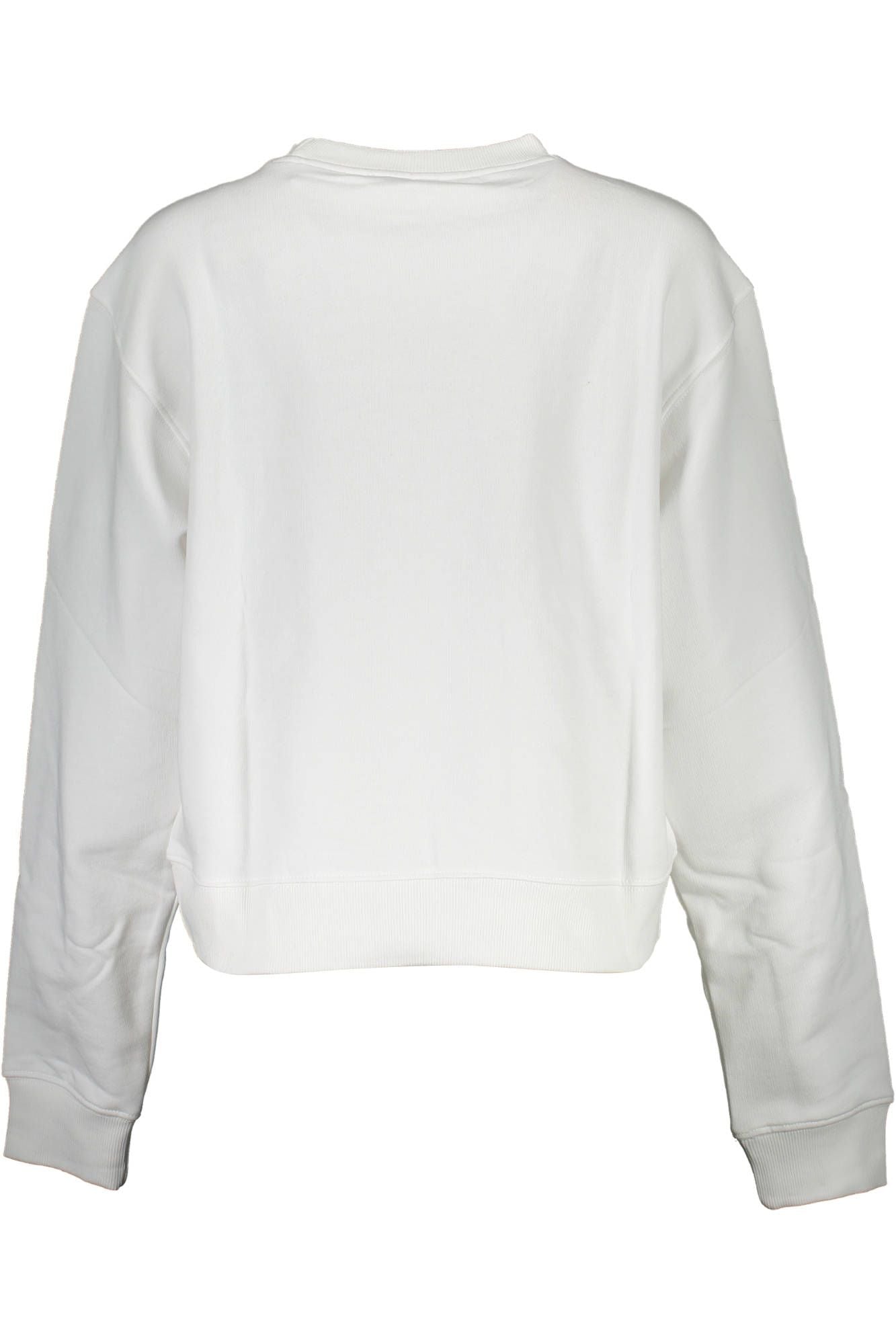 Chic White Long-Sleeved Sweatshirt with Logo Detail