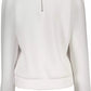 Elegant White Zip-Back Sweatshirt