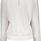 Elegant White Logo Sweater with Back Zip Detail