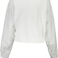 Chic White Cotton Sweatshirt with Logo Print