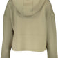 Chic Green Hooded Sweatshirt with Logo Print