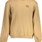 Beige Crew-Neck Embroidered Sweatshirt