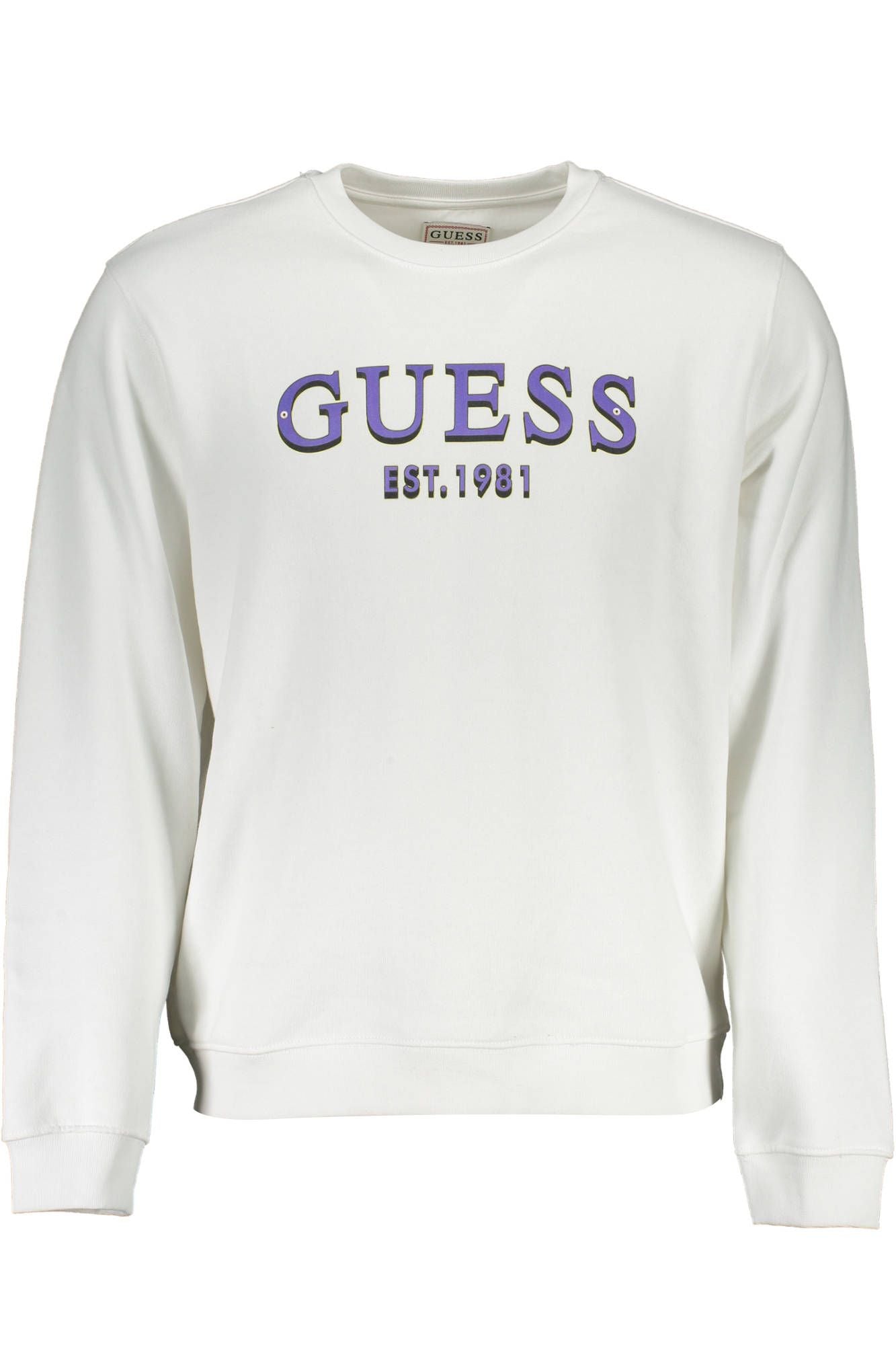 Classic White Cotton Crew-Neck Sweatshirt