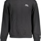 Sleek Black Embroidered Logo Sweatshirt