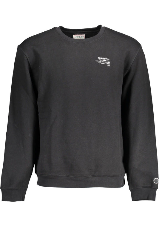 Sleek Black Embroidered Logo Sweatshirt