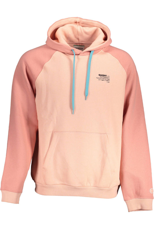 Pink Cotton Hooded Sweatshirt with Logo