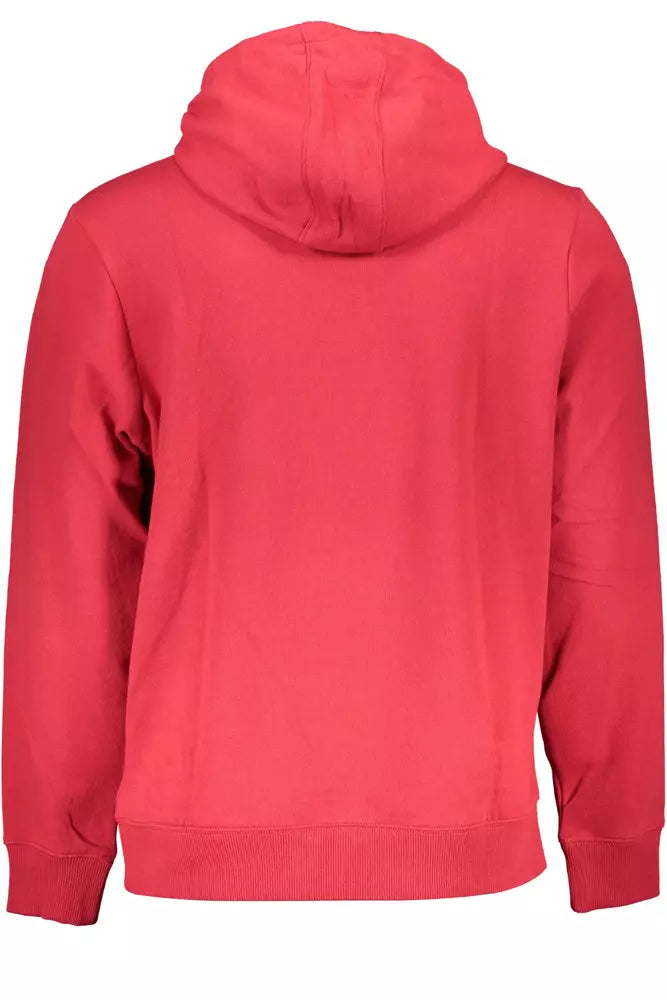 Crimson Hoodie with Classic Print