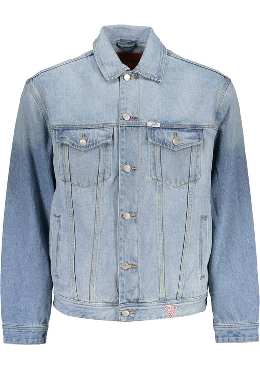 Chic Light Blue Cotton Denim Jacket