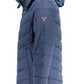 Chic Blue Long-Sleeved Jacket with Removable Hood