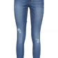 Chic Faded Blue Stretch Denim