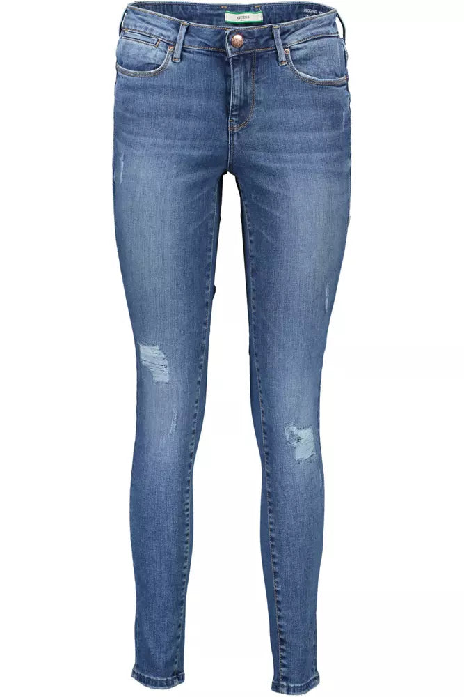 Chic Faded Blue Stretch Denim