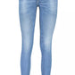 Chic Skinny Blue Jeans with Faded Effect