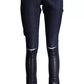 Chic Blue Contrast Detail Jeans