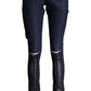 Chic Blue Contrasting Detail Denim