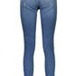 Chic Faded Blue Cotton Denim Jeans