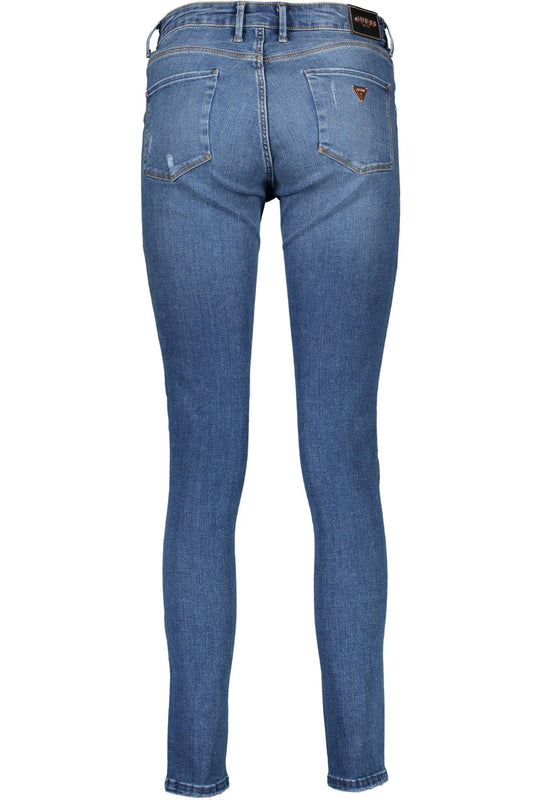 Chic Faded Blue Cotton Denim Jeans