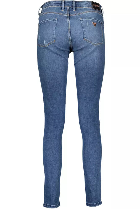 Chic Faded Blue Stretch Denim