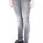 Chic Narrow-Leg Faded Gray Jeans