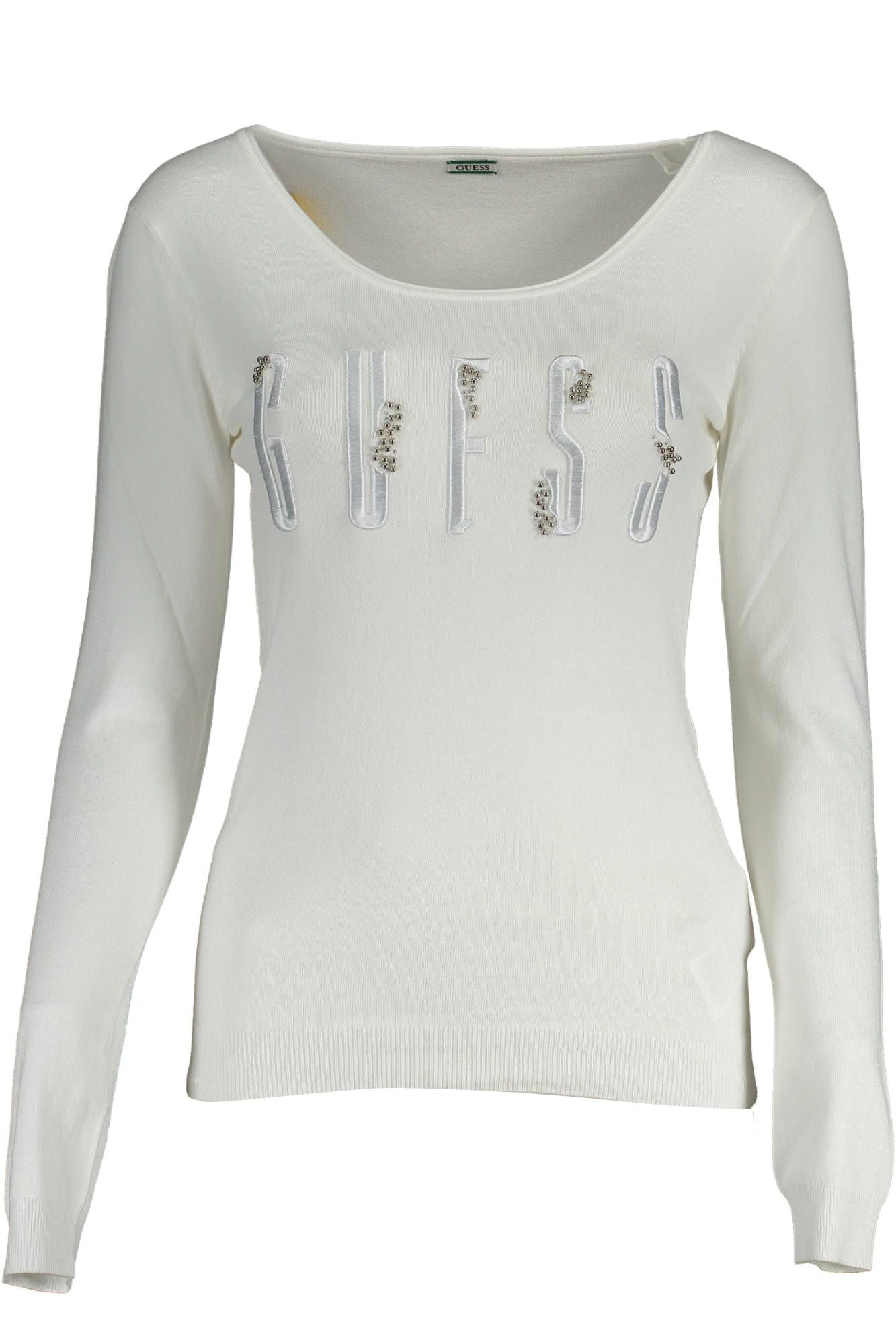 Chic White Embroidered Logo Shirt