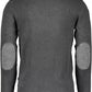Chic Gray Elbow Patch Sweater