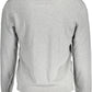 Elegant Gray V-Neck Sweater with Logo Detail