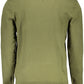 Chic Green Crew-Neck Sweater with Logo Detail