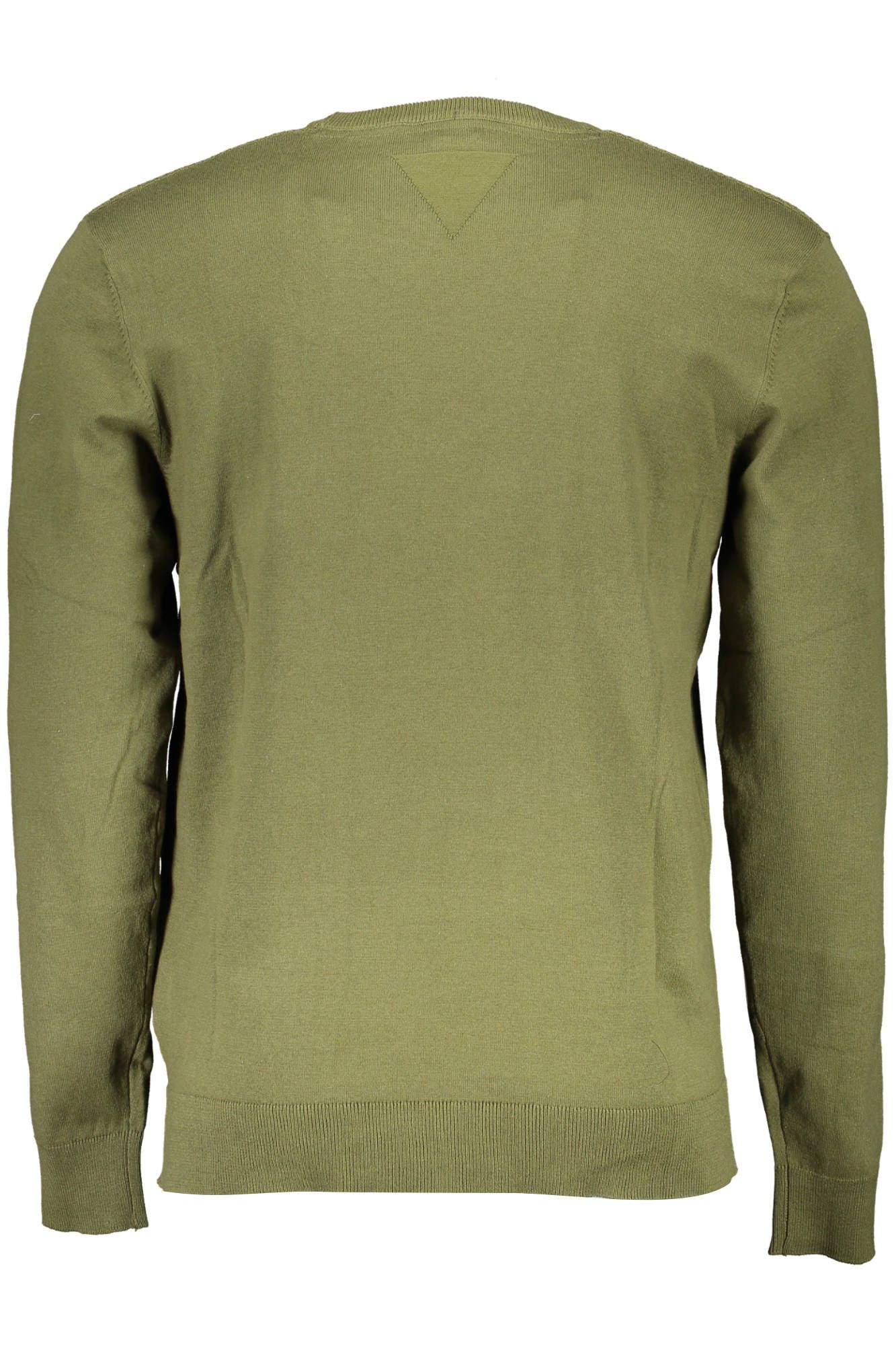 Chic Green Crew-Neck Sweater with Logo Detail