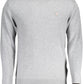 Sleek Gray Wool Sweater with Logo