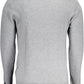 Sleek Gray Wool Sweater with Logo