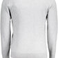 Sleek Gray Wool Sweater with Contrast Logo