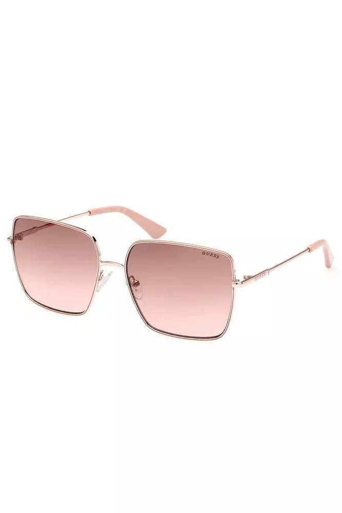 Chic Bronze Square Metal Sunglasses