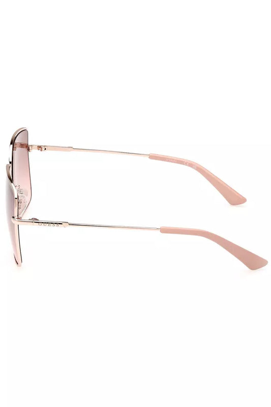 Chic Bronze Square Metal Sunglasses