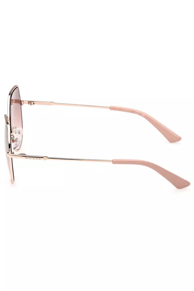 Bronze Round Lens Sunglasses with Metal Frame